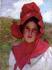 Girl in a Red Bonnet by Edward Henry Potthast